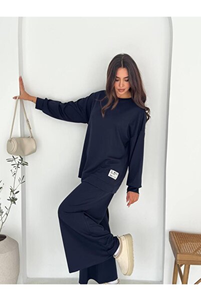 Jeevee Modal Kumaş Geniş Paça Oversize Takım