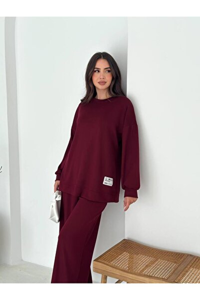 Jeevee Modal Kumaş Geniş Paça Oversize Takım