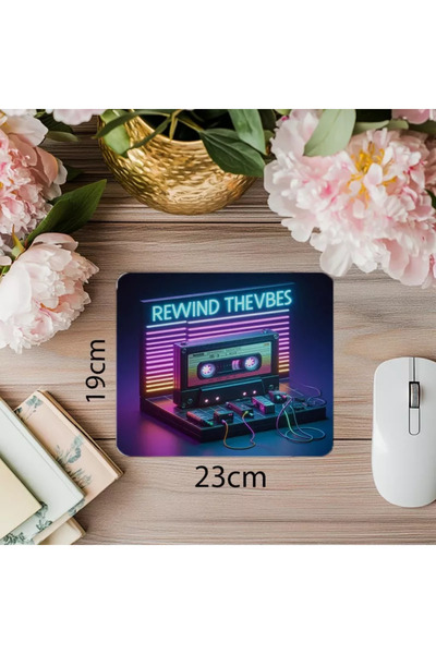 Wisdom Rain لوحة ماوس موسيقية روحية من الثمانينيات - تصميم لامع - لوحة ماوس مطبوعة مستطيلة مستوردة مقاس 19 × 23 سم 2 مم