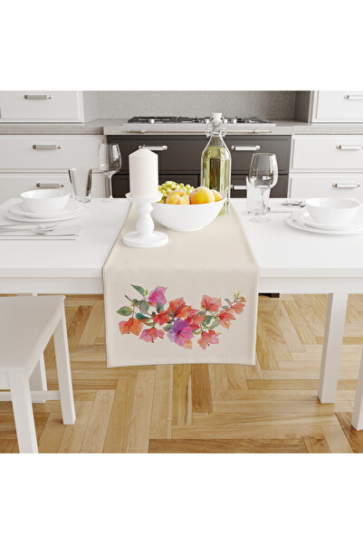 Filamente Digital Printed Runner - Floral Pattern - Bougainvillea Pattern - 140X40 cm