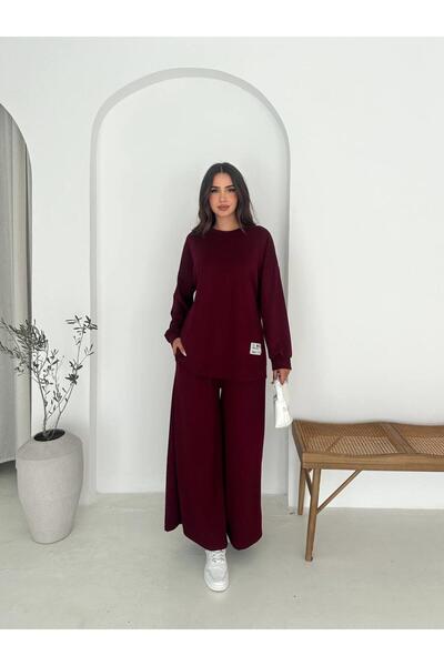 Jeevee Modal Kumaş Geniş Paça Oversize Takım