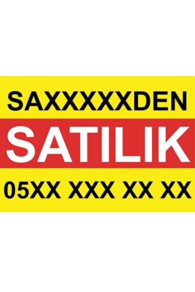 Rabadon Satılık İlan Afişi – 50cm X 70cm - Sahibinden Satılık Yazısı Tabelası...