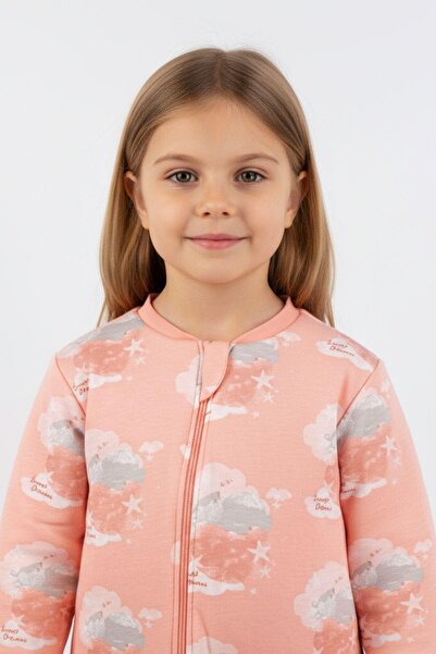 Cantoy Kız Çocuk Elyaf Dolgulu Premium Kalite 2 Tog Desenli Uyku Tulumu
