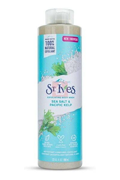 St. Ives غسول الجسم المنعش بملح البحر وعشب البحر 473 مل - منظف مرطب ومغذي يومي
