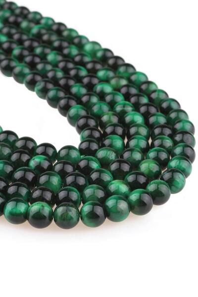 Dünya Doğal Taş 10 mm Green Tiger Eye Stone Beads