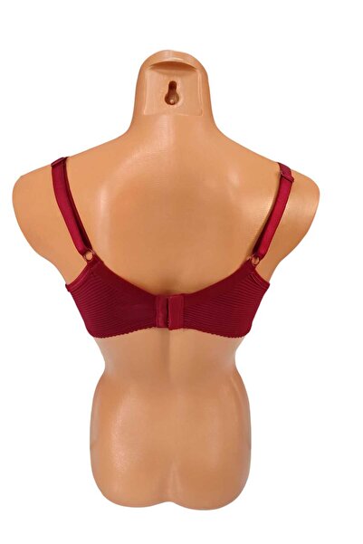 wear treasure Wired Spooned Non-Padding D Cup (for Large Breasts) 3-Clasp Bra