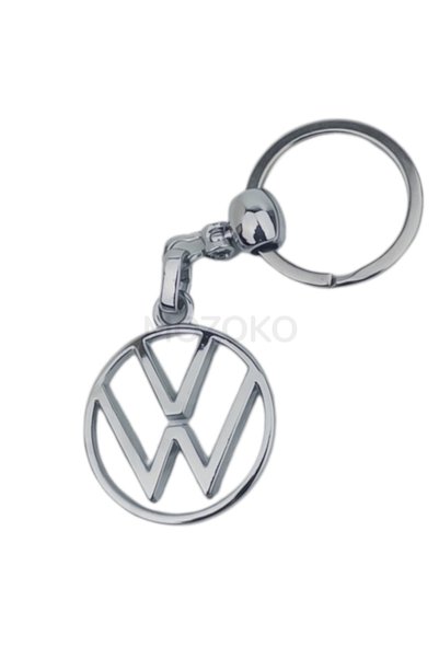 MOZOKO High Quality Volkswagen New Logo Metal Car Keychain, Double-Sided, Gift Car Key Ring