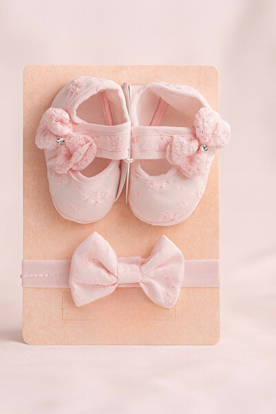 eradkids Premium Lace Detailed Baby Booties-Bandana Set