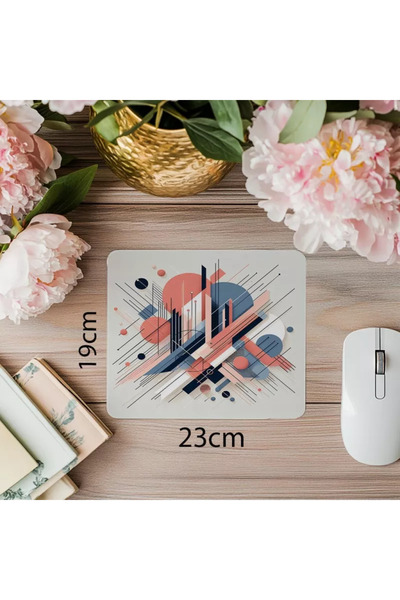 Wisdom Rain لوحة ماوس على شكل تجريدي مع قضيب رفيع - 19 × 23 سم 2 مم مستطيلة م...
