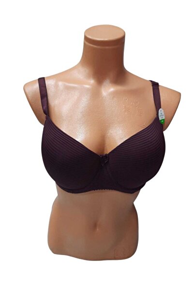 wear treasure Wired Spooned Non-Padding D Cup (for Large Breasts) 3-Clasp Bra