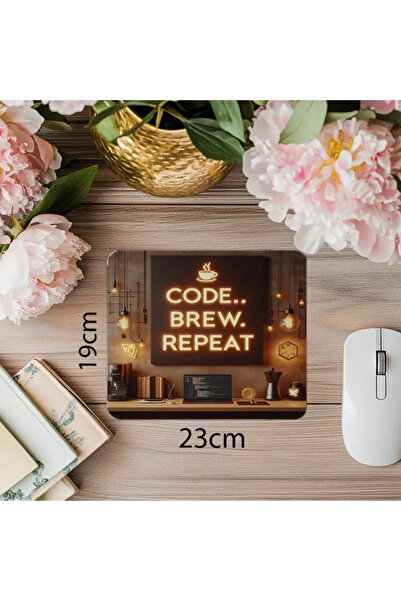 Wisdom Rain لوحة ماوس مطبوعة مستوحاة من موضوع التحفيز والقهوة - مقاس 19 × 23 سم و2 مم مستطيلة الشكل