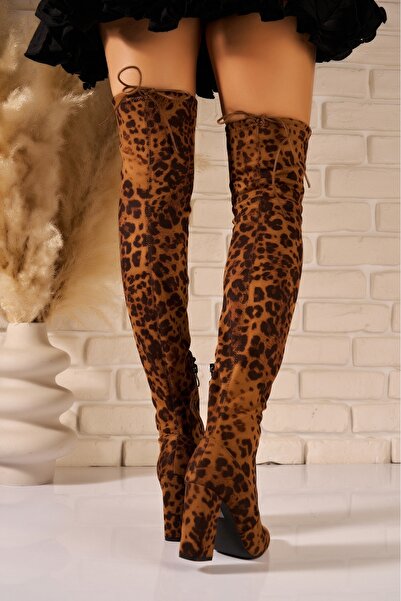 Joana McKayla Suede Animal Print Winter Boots