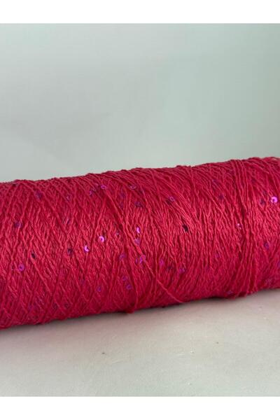 Pİ Yarn Fuşya renk pullu örgü ipi ip