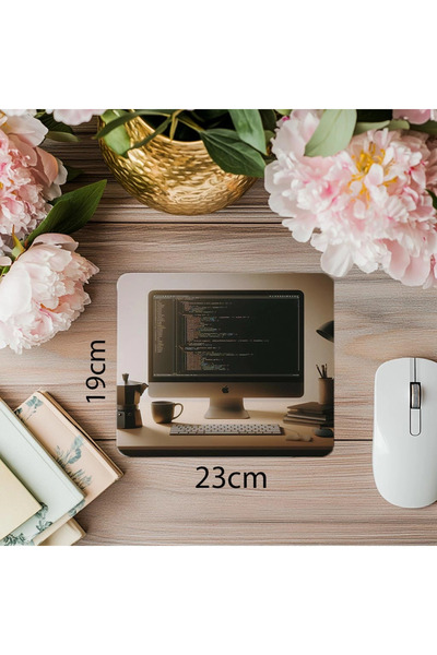 Wisdom Rain لوحة ماوس بيثون كودد مينيمال - بجانب موكا بوت - 19 × 23 سم 2 مم مستطيلة مطبوعة مستوردة