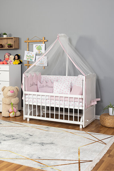 BamgidooMobilya Doğal Ahşap Beşik Anne Yanı Sallanır 70X130 - NAKIŞLI Uyku Se...