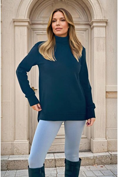 Pasaklı Giyim Pulover tricotat cu mânecă lungă și cu fante pentru femei 3501208