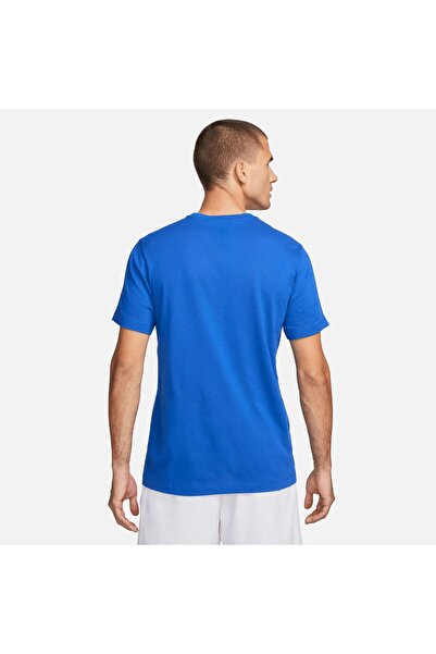 Nike Чоловіча синя тренувальна футболка Dri-Fit