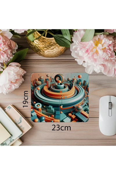 Wisdom Rain لوحة ماوس ذات سطح لامع - لوحة ماوس مطبوعة مستطيلة الشكل مقاس 19 × 23 سم مقاس 2 مم