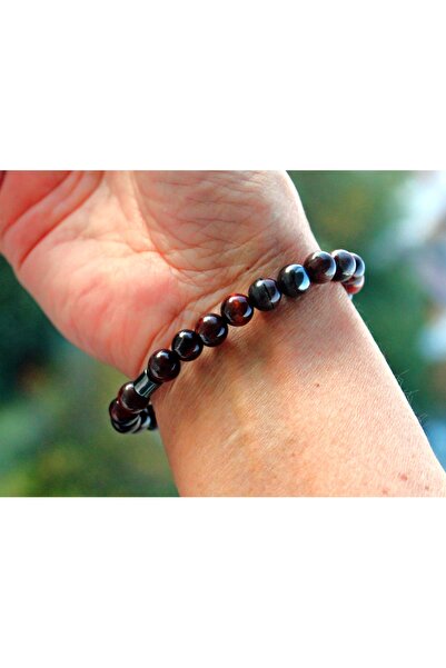 Altai Red Tiger Eye Natural Stone Bracelet (8mm Polished)