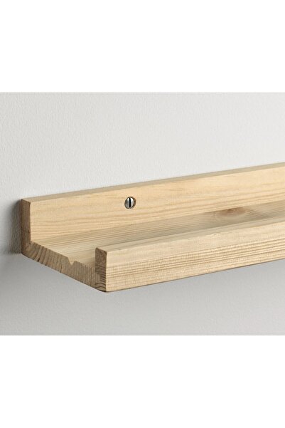 IKEA QUİCK Ahşap Çerçeve Rafı Uzunluk 45 Cm Duvar Fotoğraf Rafı Masif Çam Dekoratif Raf