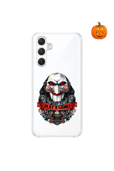 PPKin Dali Design Samsung Galaxy A34 Compatible Transparent Case Horror 7 Design