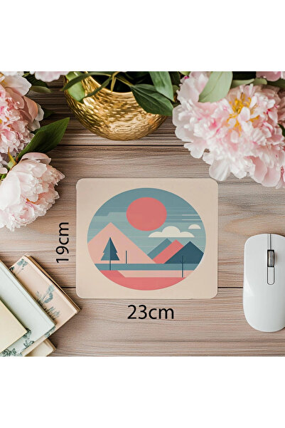 Wisdom Rain Mouse Pad cu compoziție de peisaj minim - 19x23 cm 2 mm dreptunghiulară importată imprimată mouse pad