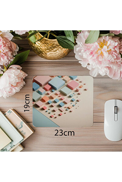 Wisdom Rain لوحة ماوس مربعة الشكل مع تسوية زاوية - 19 × 23 سم 2 مم مستطيلة مطبوعة مستوردة