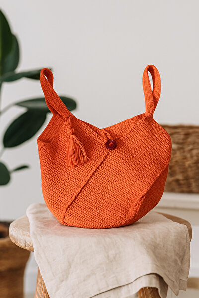 DeNors حقيبة برتقالية مصنوعة يدوياً