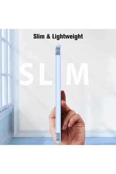 Covpor Apple iPad 11. NESİL A16 ve 10.NESİL 10.9 Uyumlu Flip Kılıf A.Mavi+Bluetoothlu Klavye Mouse+Kalem