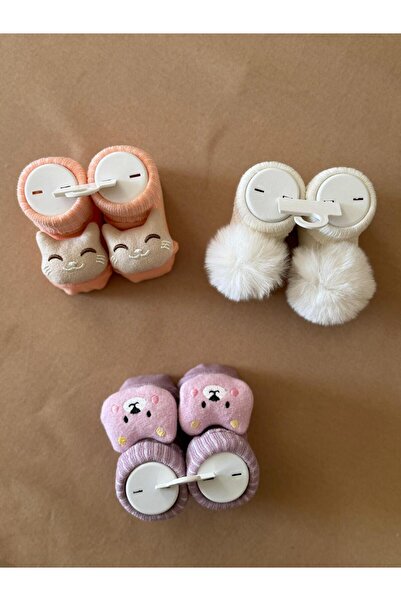EM&FA TEKSTİL Baby Accessory Socks 3 Pieces