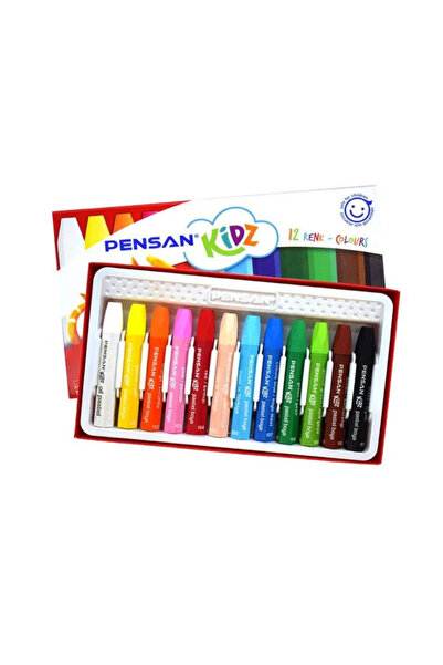 Pensan Kidz 12 Renk Kuru Boya ve Pastel Boya 2’li Set - Çocuk Resim ve Hobi Malzemesi