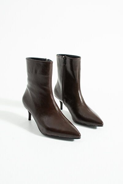 KOTAN Жіночі черевики з блискучою шкірою, гострим носком, тонким каблуком і застібкою-блискавкою – стильний повсякденний фасон