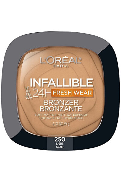 L'Oreal Paris Πούδρα μπρονζέ, Loreal, Infaillible 24H Fresh Wear, Ματ μπρονζέ, 250 Light