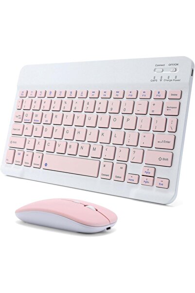 DUHALINE Apple iPad A16 11" Tablet Için Uyumlu Slim Şarjlı Bluetooth Klavye Ve Mouse Seti