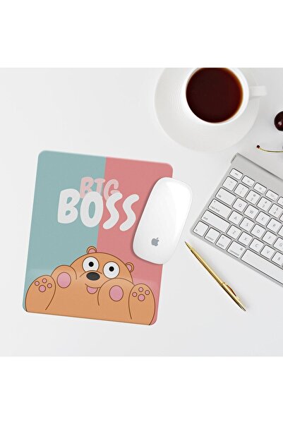 FenerciHediyelik لوحة ماوس مستطيلة مع مسند للمعصم بتصميم تيدي بير