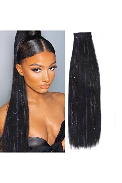 Oskar Ponytails Look Straight Disco Ponytail with String, 70 cm