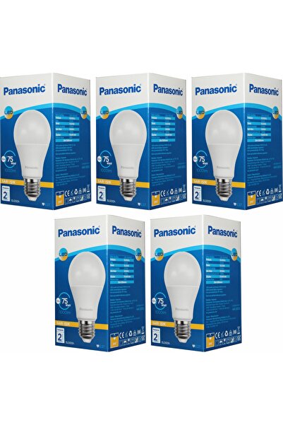 PANASONIC 10.5W LED Ampul – Sarı Işık | E27 Duy | Yüksek Parlaklık & Enerji Tasarrufu 5 ADET
