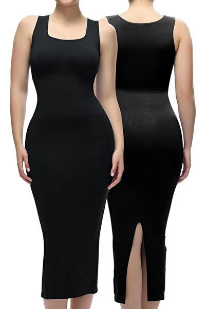 OEM Shapewear Dress with Slit, Abdomen Shaping Seamless Bodywear for Women