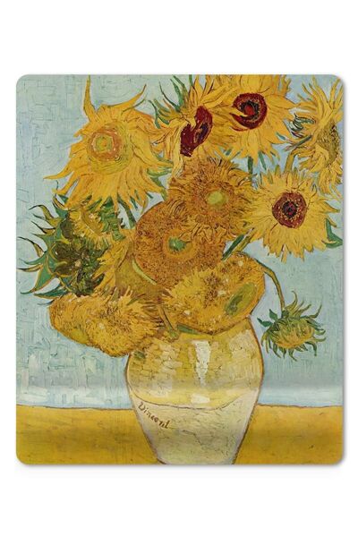 FenerciHediyelik لوحة ماوس فان جوخ الشمسية مع دعم للمعصم