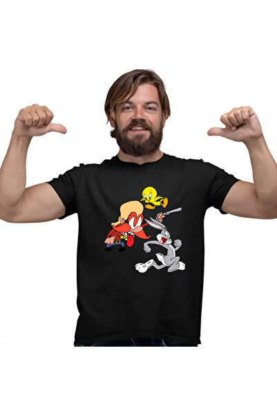 OEM Tricou Barbati Yosemite Sam Tweety Bug Bunny Iepure