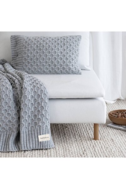 Battani.Co Home Kalın Örgü Battaniye Sofa & Yatak Üstü Dekoratif Battaniye 130cm x 170cm