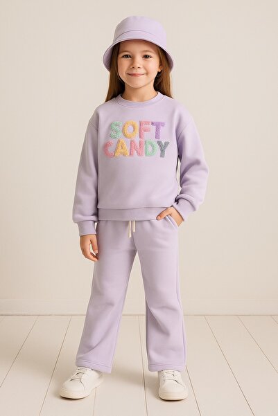 GMG Baby Girls' Winter Lilac Color Soft Candy Sequin Suit 5Y6Y7Y8Y