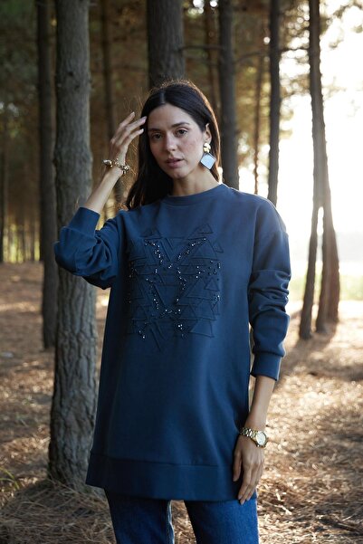 Moodbasic Embroidered Stone-Set Tencel Tunic