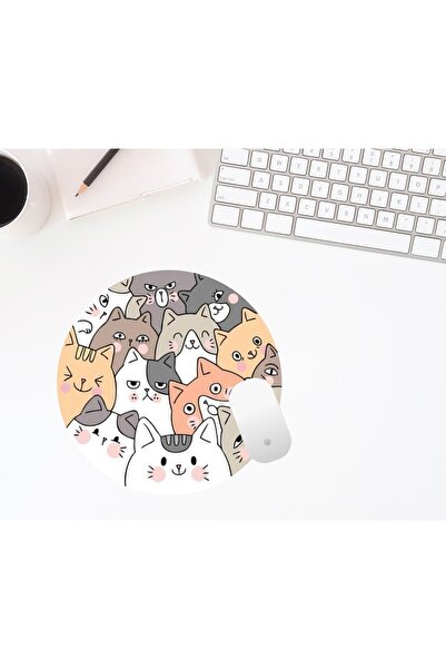 FenerciHediyelik لوحة ماوس دائرية من كات مطبوع