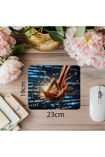 Wisdom Rain كود ديناميكي + لوحة ماوس تفاعلية باللون البني - 19 × 23 سم 2 مم مستطيلة مطبوعة مستوردة