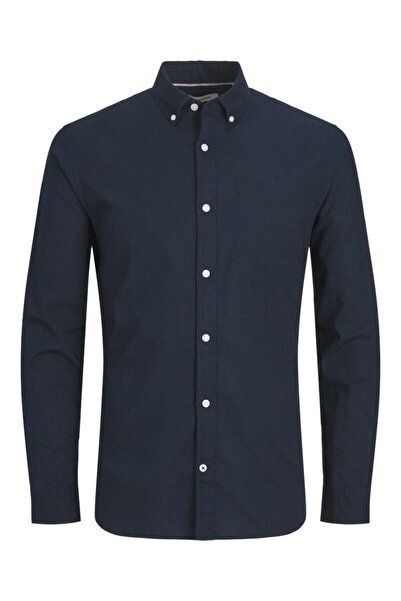 Jack & Jones Чоловіча сорочка Jwhclassic Oxford Shirt L/s Uk 12224292-Navyblaze
