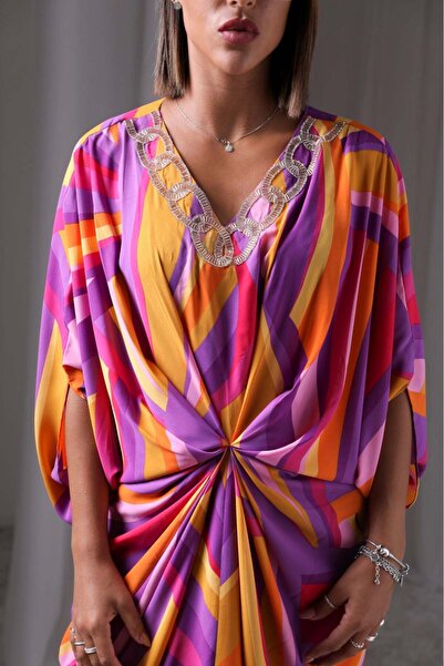 ECSTACY COUTURE Huescape kaftan dress