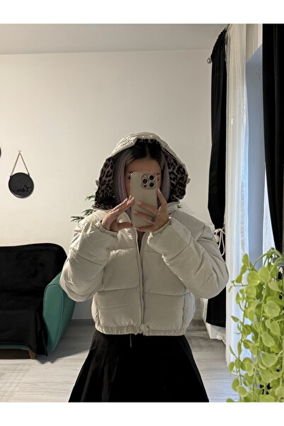 by SLA boutique Geacă damă reversibilă, cu două fețe- white/cream