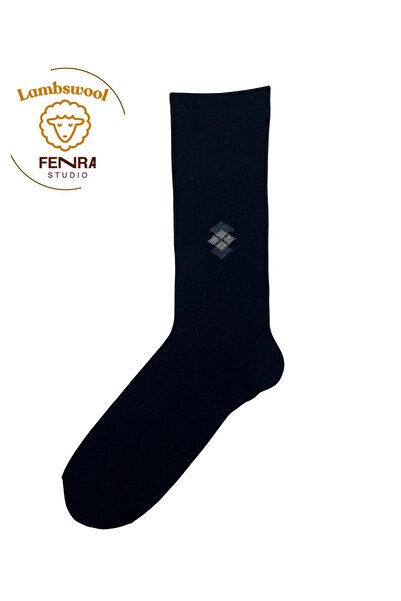 FENRA STUDIO Men's Winter Thermal Wool Lambswool Full Terry Warm Dark Blue Ou...