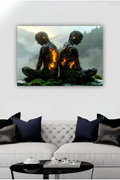 Blok Tablo Blok Design Kanvas Tablo Resim Soyut Modern Dekoratif Duvar Tablosu